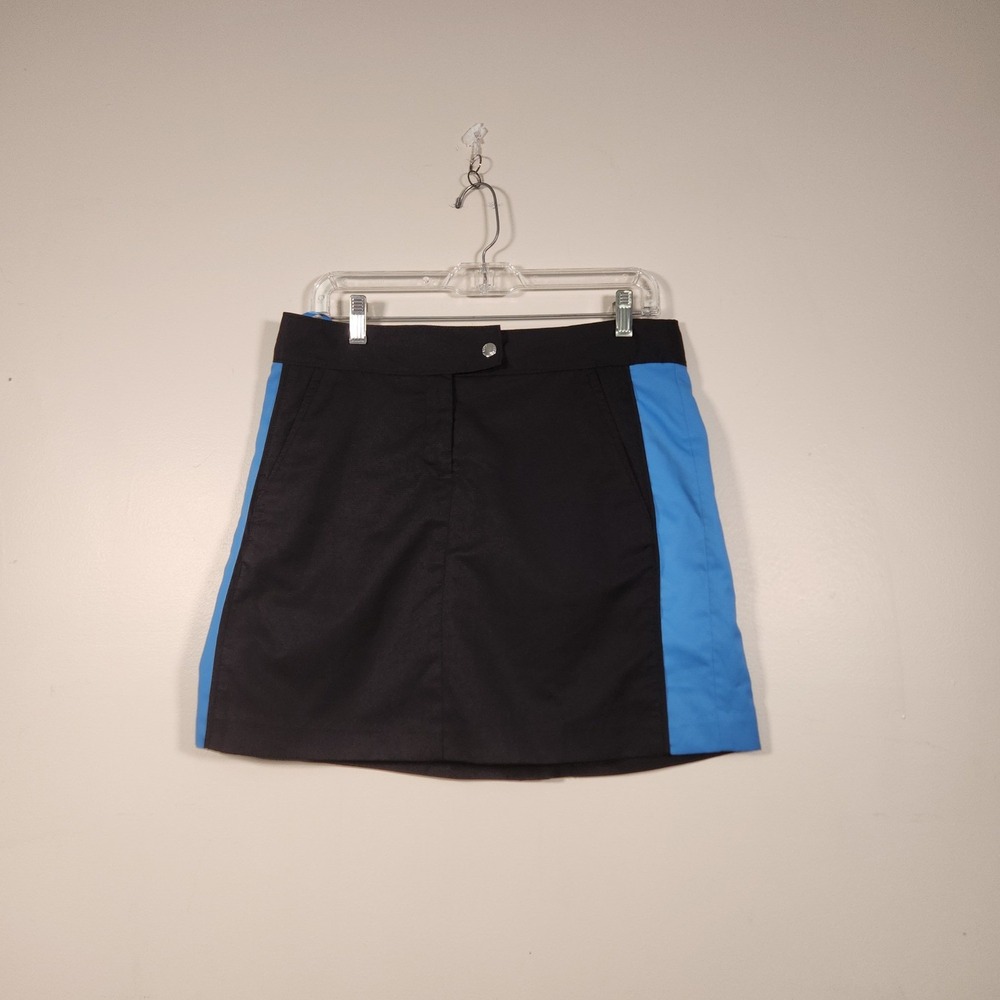 IZOD Skort Womens 6 Black Blue Cool FX XFG Golf Activewear Athletic Mini Skirt